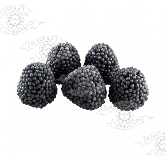 Мармелад в обсыпке "Фруктовые фигурки" в форме ягоды с ароматом черной смородины 