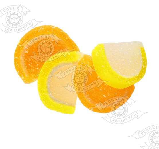 Мармелад дольки "Фруктовый нектар" mini с ароматом лимона и апельсина