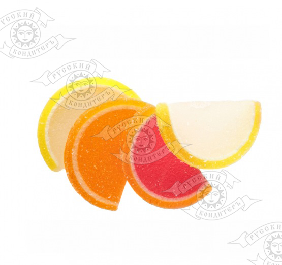 Мармеладные дольки "Фруктовый нектар" микс с ароматом лимона, апельсина, грейпфрута